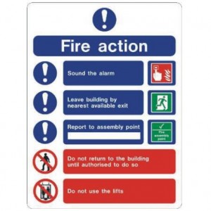 Fire Action Guide Sign