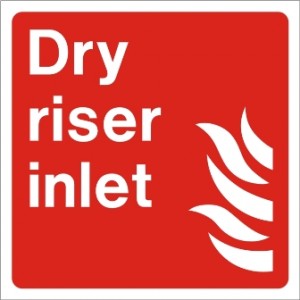 Dry riser inlet sign