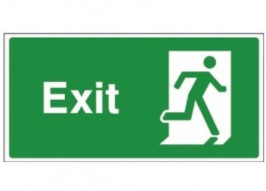 exit signage going to right side