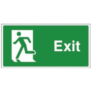 exit signage going to left side
