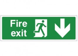 fire exit signage going to downstairs
