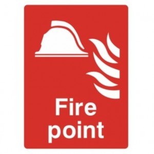 Fire point alarm sign